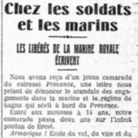 Le scandale des engagements dans la marine