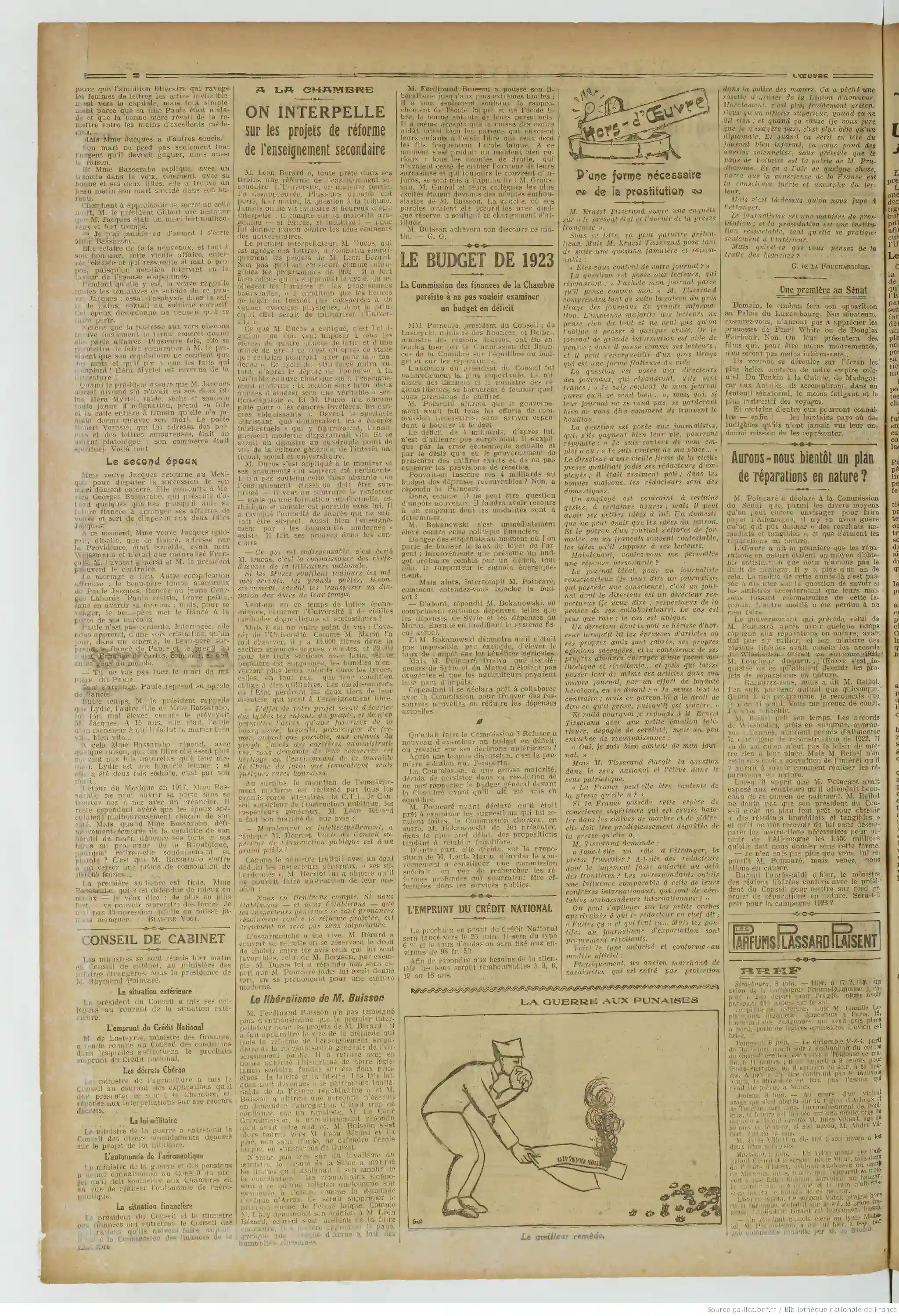 L Oeuvre du 09 juin 1922 d une forme nécessaire de la prostitution page