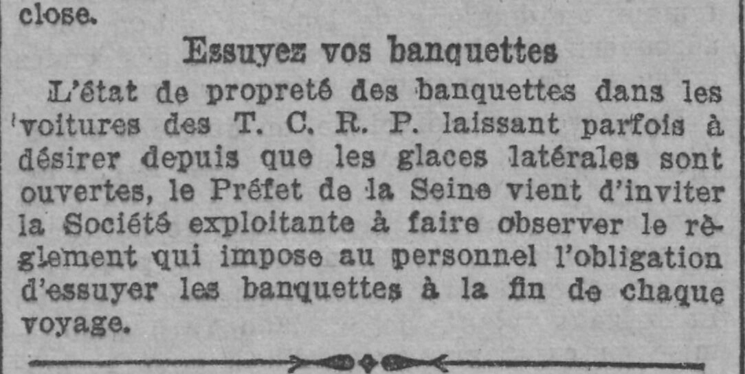La Lanterne édition du 24 juin 1922 essuyez vos banquettes article 2 05