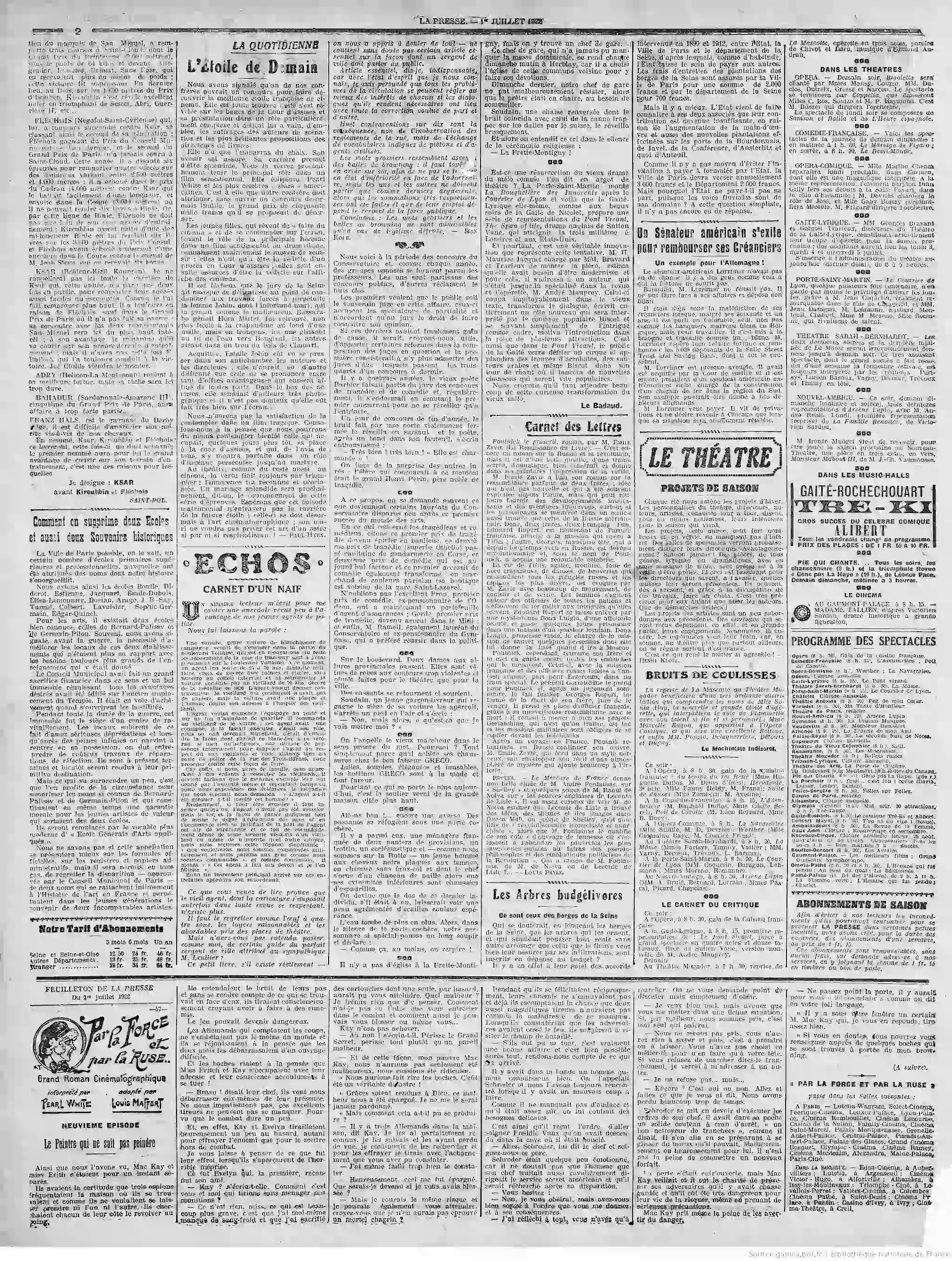 La Presse édition du 01 juillet 1922 page la politesse et l incivilité des jeunes policiers 2 05