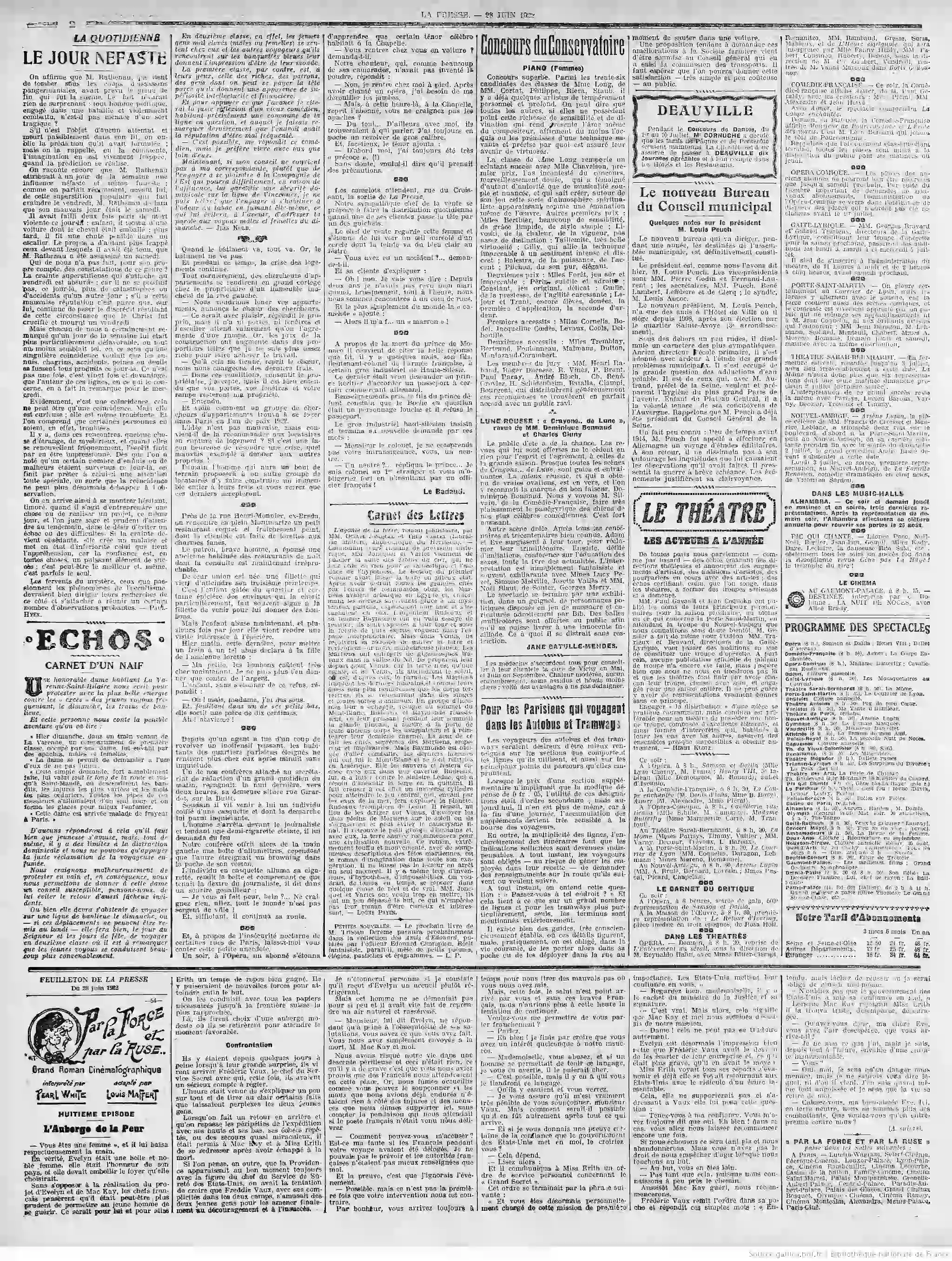 La Presse édition du 28 juin 1922 page2 la crise du logement 1 05