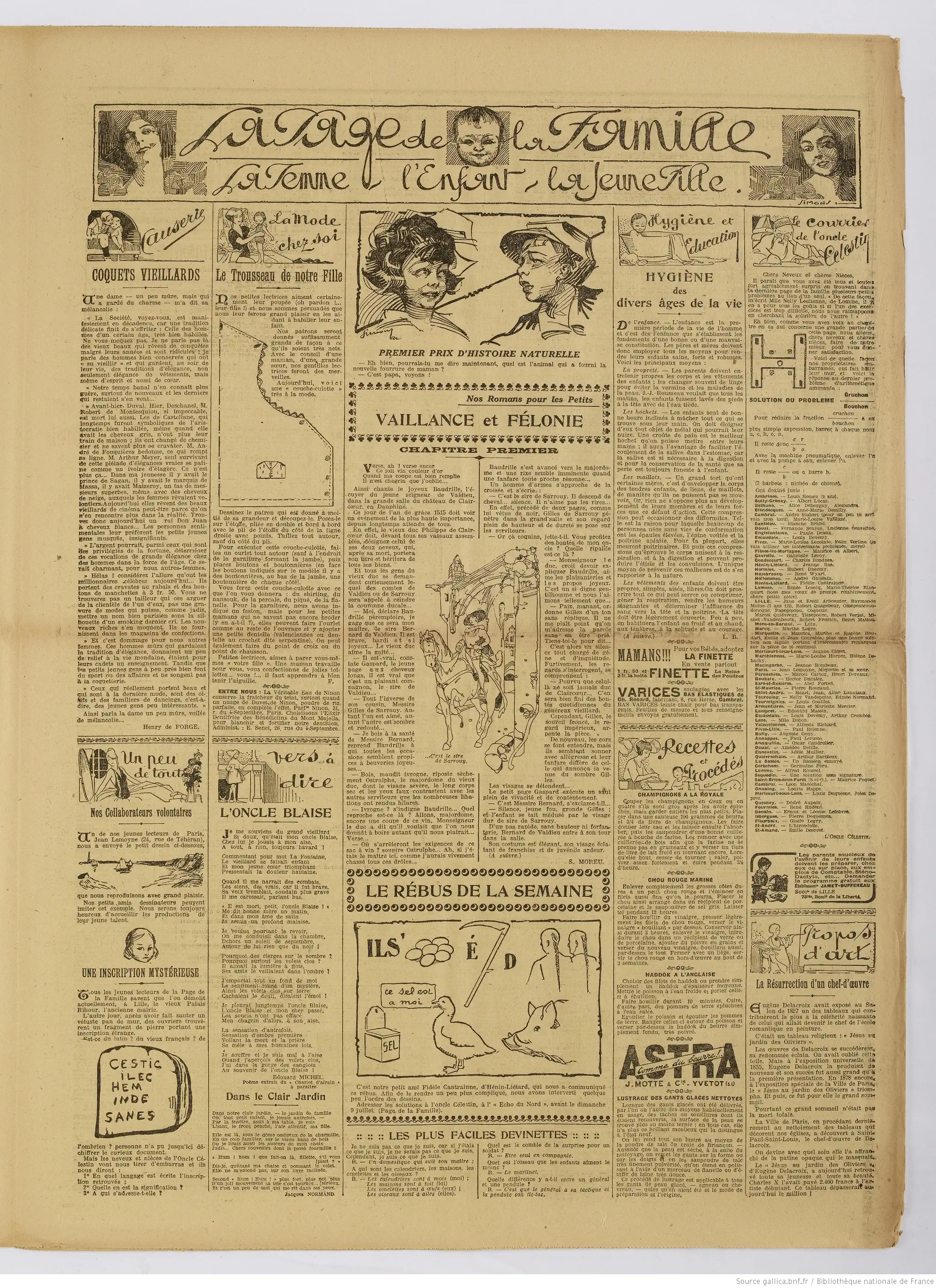 Le Grand écho du Nord édition du 07 juillet 1922 la page les recettes 5