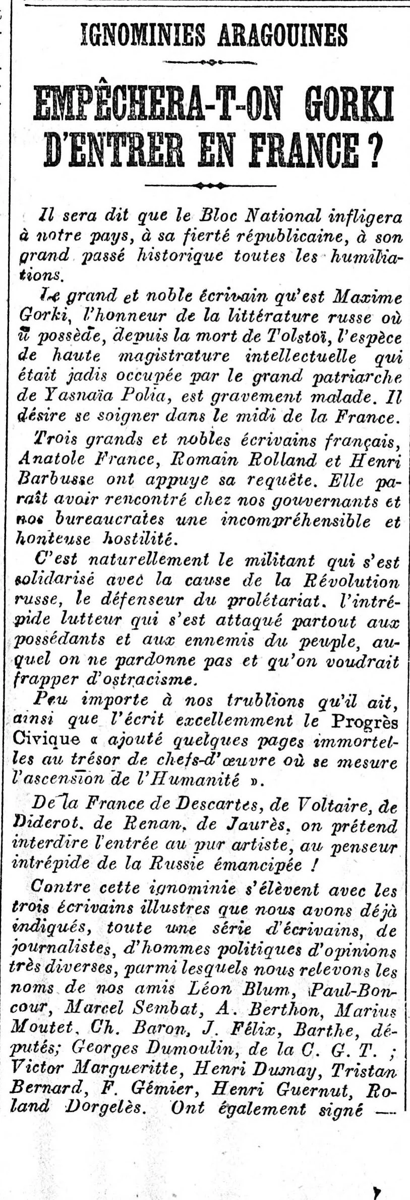 Le Populaire journal revue hebdomadaire Parti socialiste colonne 1 05
