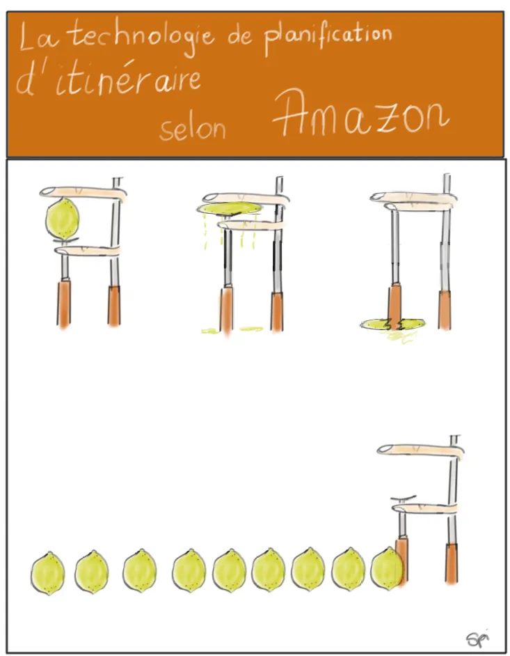 dessin livraisons salaries amazon